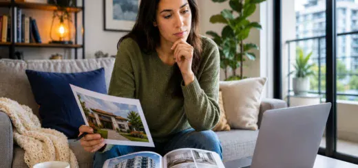 persona analizando opciones de vivienda apartamento casa o conjunto en Colombia
